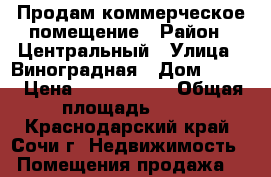 Продам коммерческое помещение › Район ­ Центральный › Улица ­ Виноградная › Дом ­ 2/3 › Цена ­ 8 500 000 › Общая площадь ­ 77 - Краснодарский край, Сочи г. Недвижимость » Помещения продажа   